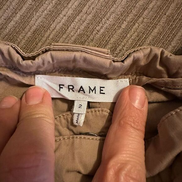 Frame tan tie up rolled short size 2 - Picture 2 of 9